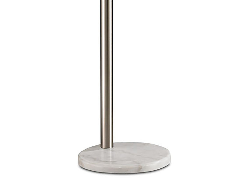 Lampe à pied arquée moderne de style paon de 88 po acier brossé à 5 ampoules