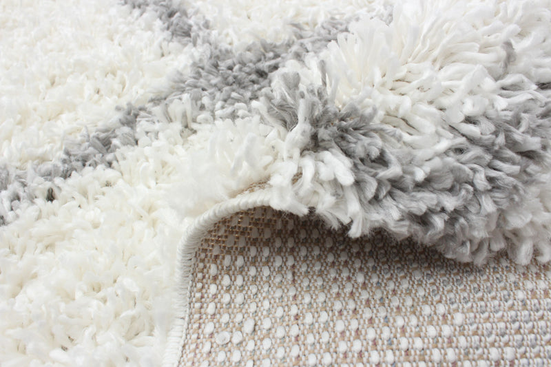 Carpette à poil long Helma Diamond crème 3 pi 11 po x 5 pi 11 po