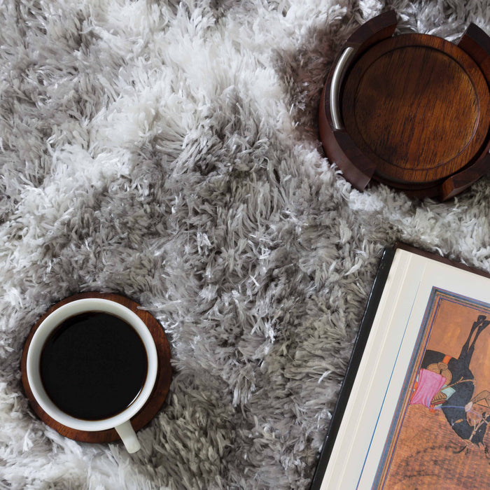 Carpette Ker grise à motifs de diamants 4 x 6