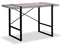 Bureau Avery de 49 po d’apparence bois recyclé - taupe