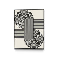 Œuvre d'art murale sur toile encadrée noire « Simplicity Xv » 24 x 32