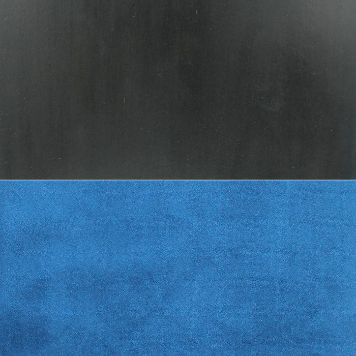 Ensemble de salle à manger Cami 7 pièces avec table de 70 po (L) avec dessus en marbre véritable et 6 chaises bleues