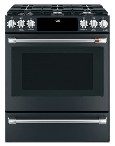 Café 30" Slide-In Dual-Fuel Convection Range - CC2S900P3MD1 - Dual Fuel Range in Matte Black