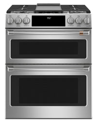 Cuisinière intelligente hybride Café de 7 pi³ avec convection européenne véritable et grilles autone…