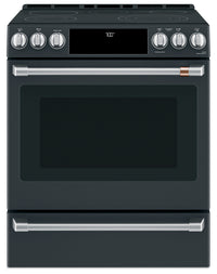 Cuisinière intelligente électrique Café de 5,7 pi³ avec convection européenne véritable - noir mat -…
