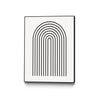 Œuvre d'art murale sur toile encadrée noire « Modern Rainbow » 24 x 32