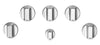 Boutons acier inoxydable brossé pour surface de cuisson à gaz 5 pièces Café - CXCG1K0PMSS