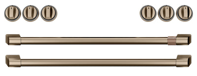 Café Electric Range Brushed Bronze Knobs and Handles Set - CXFCEHKPMBZ - Accessory Kit in Brushed Bronze