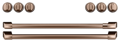Café Gas Range Brushed Copper Knobs and Handles Set - CXFCGHKPMCU - Accessory Kit in Brushed Copper