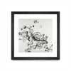 Œuvre d’art murale encadrée noire et mate « Transparent Onyx » 36 x 36