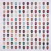 Œuvre d’art murale Giant Art « Gorgeous Crowd » 54 x 54