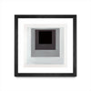 Œuvre d’art murale encadrée noire et mate « Inside Box Thinker » 36 x 36