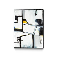 Œuvre d'art murale sur toile encadrée noire « The A Line Ii » 30 x 40