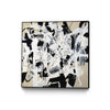 Œuvre d'art murale sur toile encadrée noire « Talking Out Of Both Sides » 20 x 20
