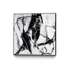 Œuvre d'art murale sur toile encadrée noire « Polar Opposition » 20 x 20