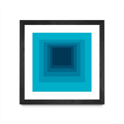 "After Josef D" Matted and Framed Black 36x36 Wall Art