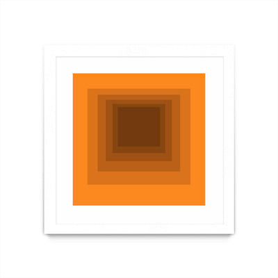 "After Josef F" Matted and Framed White 30x30 Wall Art