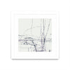 Œuvre d’art murale encadrée blanche et mate « Chalk Doodles H » 30 x 30