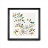 Œuvre d’art murale encadrée noire et mate « Rainbow Vines With Berries » 36 x 36