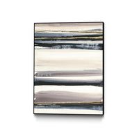 Œuvre d’art murale sur toile encadrée noire « Gilded Grey Iii » 30 x 40