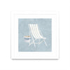 Œuvre d’art murale encadrée blanche et mate « Serene Seaside Iii » 30 x 30
