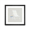 Œuvre d’art murale encadrée noire et mate « Serene Seaside Iii Tan » 30 x 30