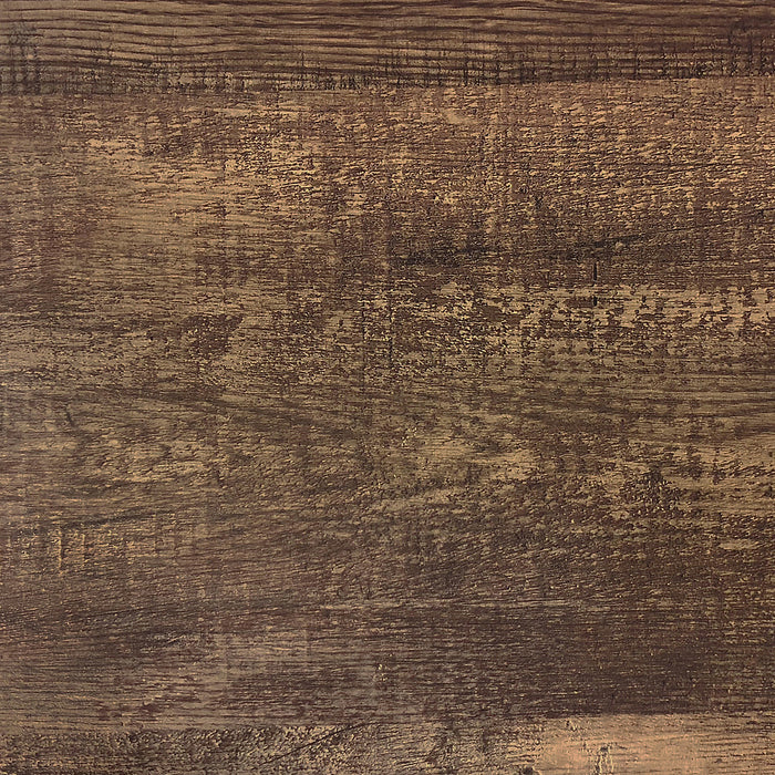 Table de fauteuil moderne Harper de 15,75 po avec rangement - brune avec pattes en métal noir