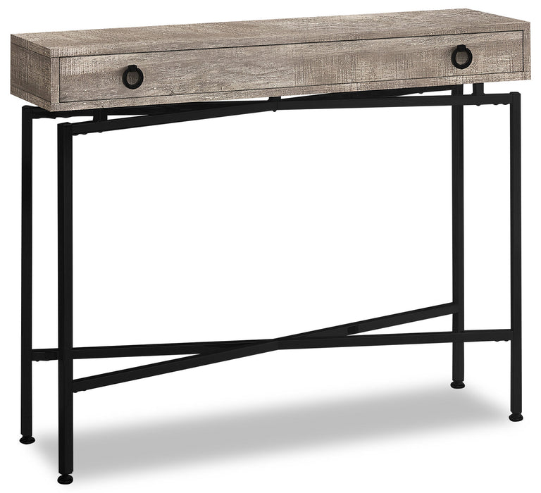 Table de salon Harper de 42,5 po avec tiroir - apparence bois recyclé taupe