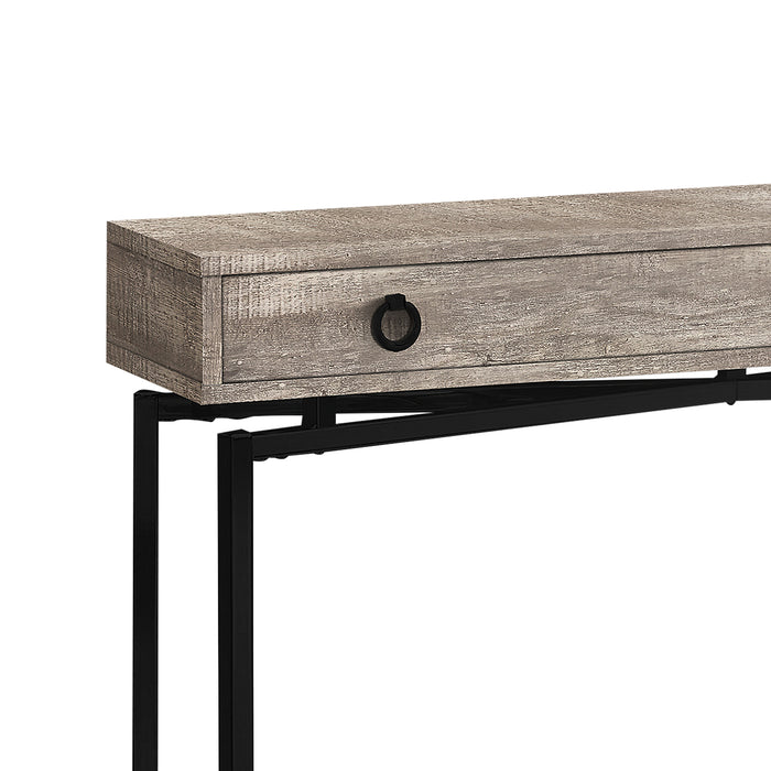 Table de salon Harper de 42,5 po avec tiroir - apparence bois recyclé taupe