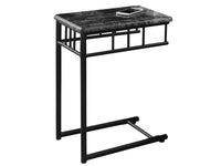 Table d’appoint d’apparence marbre gris et métal anthracite
