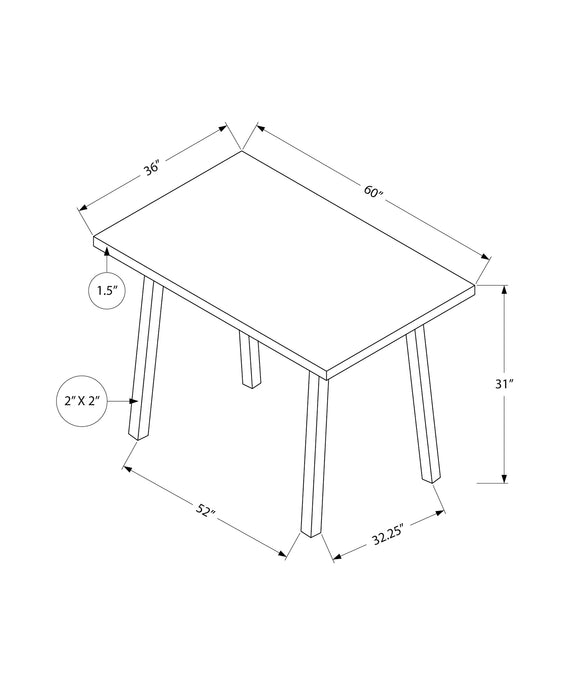 Table de salle à manger taupe foncé et métal noir