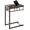 Table d’appoint en métal bronze et marbre espresso