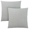Coussin 2 pièces abstrait à pois gris et bleu clair