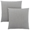 Coussin 2 pièces abstrait à pois noir et gris clair