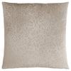 Coussin 1 pièce en velours à motif floral taupe