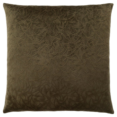 Dark Green Floral Velvet 1pc Pillow