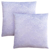 Coussin 2 pièces en velours à motif de plume violet clair
