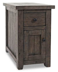 Table de fauteuil rustique Madison de 16 po avec rangement - bois brun-gris