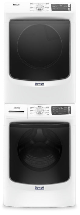 Laveuse frontale 5,5 pi3 avec Extra Power et sécheuse électrique vapeur 7,3 pi³ Maytag - blance