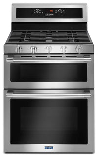 Cuisinière à gaz Maytag de 6 pi³ avec autonettoyage et four double - acier inoxydable résistant aux …
