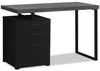 Bureau d’ordinateur Orion de 47,25 po à 3 tiroirs - noir et gris