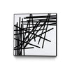 Œuvre d'art murale sur toile encadrée noire « Alumettes » 20 x 20