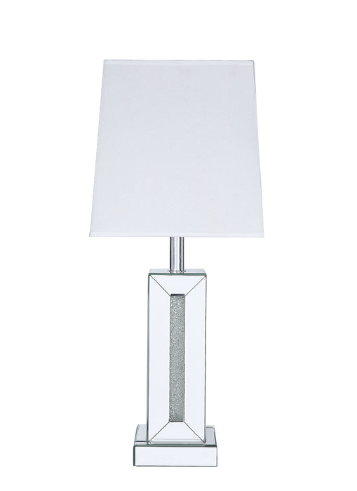 Lampe de table somptueuse Persia de 30,7 po avec verre, miroir et cristaux en acrylique