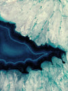 Œuvre d’art murale Giant Art « Up Close Blue Mineral Ii » 72 x 54