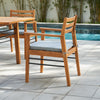 Chaise de salle à manger contemporaine Hampton en bois pour la terrasse