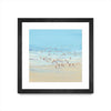 Œuvre d’art murale encadrée noire et mate « Beach Day I » 30 x 30