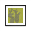 Œuvre d’art murale encadrée noire et mate « Opuntia I » 36 x 36