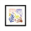 Œuvre d’art murale encadrée noire et mate « Coral Construction Ii » 36 x 36
