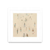 Œuvre d’art murale encadrée blanche et mate « Beach Goer Iv » 36 x 36