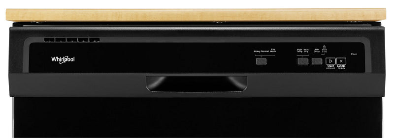 Lave-vaisselle portatif Whirlpool de 24 po et de 64 dBA avec commandes à l’avant - noir - WDP370PAHB